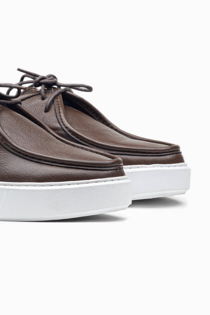 K26 Basket en Cuir Marron