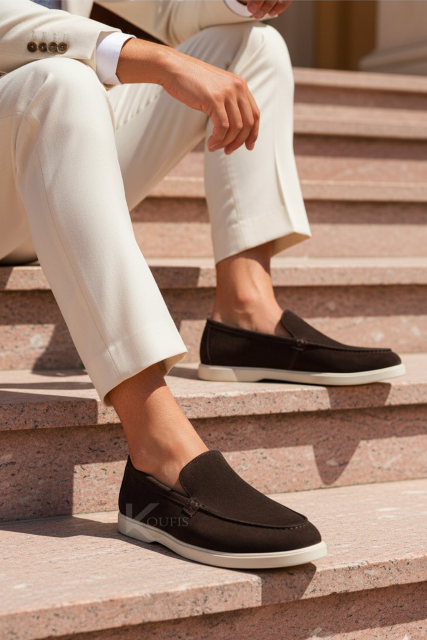 K607 Ballerine en Daim